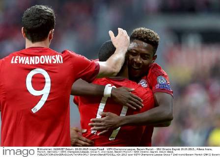 UEFA Champions League, Bayern Munich - GNK Dinamo Zagreb 29.09.2015., Allianz Arena, Munich, Germany - UEFA Champions League, Group F, 2nd round, Bayern Munich - GNK Dinamo Zagreb. David Alaba.  GoranxStanzl PIXSELL