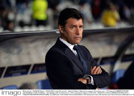 Aktuell Fußball, Champions League, Olympique Lyon - FC Valencia HUBERT FOURNIER (ENTRAINEUR LYON) FOOTBALL : Olympique Lyon vs Valencia CF - UEFA Champions League 2015 2016 - 29 09 2015 AnthonyBIBARD FEP Panoramic 