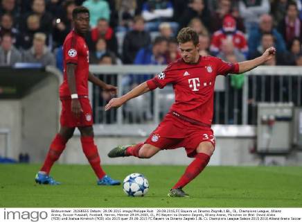 29.09.2015,FC Bayern vs Dinamo Zagreb,1.BL, CL, Champions League, Allianz Arena, Soccer Fussball, Football, Herren, Männer 29.09.2015, CL, FC Bayern vs Dinamo Zagreb, Allianz Arena, München im Bild: David Alaba (FCB) und Joshua Kimmich (FCB)