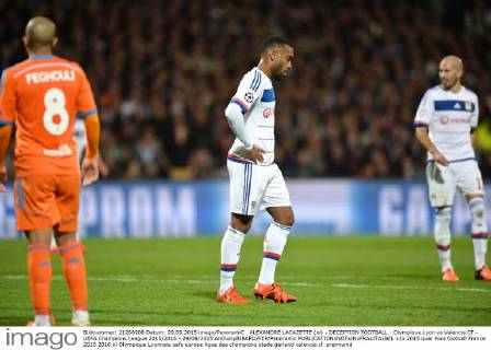 ALEXANDRE LACAZETTE (ol) - DECEPTION FOOTBALL : Olympique Lyon vs Valencia CF - UEFA Champions League 2015 2016 - 29 09 2015 AnthonyBIBARD FEP Panoramic 