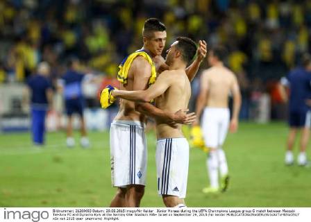 Júnior Moraes during the UEFA Chanmpions League group G match between Maccabi Tel-Aviv FC and Dynamo Kyiv at the Sammy Ofer Stadium Hifa- Israel on September 29, 2015 nir keidar 