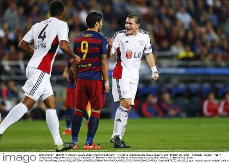 Kyriakos Papadopoulos (Leverkusen), SEPTEMBER 29, 2015 - Football Soccer : UEFA Champions League Group A match between FC Barcelona Barca 2-1 Bayer Leverkusen at Camp Nou stadium in Barcelona, Spain. NoxThirdxPartyxSales  (oqma017476)