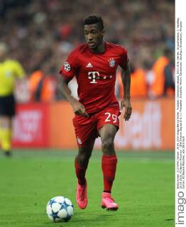Fussball, Champions League, 2015 2016, Herren, Gruppenphase, 2. Spieltag, 29.09.2015, FC Bayern München - GNK Dinamo Zagreb 5-0, v.l. Freisteller, Einzelbild, Aktion, Ganzkörper, Ganzfigur, Einzelaktion, Kingsley Coman, FC Bayern München,