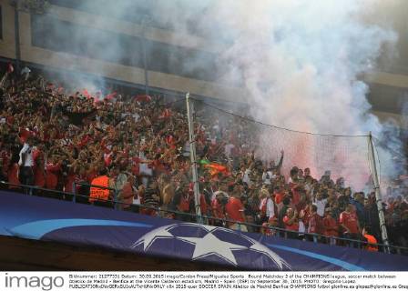 Round Matchday 2 of the CHAMPIONS league, soccer match between Atletico de Madrid - Benfica at the Vicente Calderon estadium, Madrid - Spain (ESP) by September 30, 2015. PHOTO: Gregorio Lopez. 