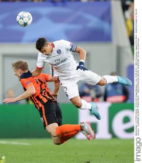 Lviv, 30.09.2015 - UEFA Champions League 2015 2016 - Shakhtar Donezk vs Paris St Germain - OLEXANDR GLADKIY THIAGO SILVA - 20150930PF_RO1001