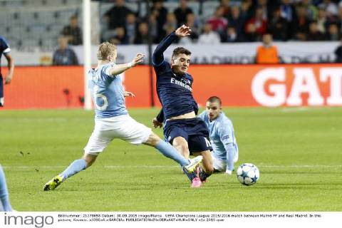 UEFA Champions League 2015 2016 match between Malmö FF and Real Madrid. In this picture, Kovacic. xJOSExA.xGARCIAx