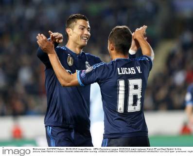 UEFA Champions League 2015 2016 match between Malmö FF and Real Madrid. In this picture, Real Madrid s Cristiano Ronaldo celebrate after scoring. xJOSExA.xGARCIAx
