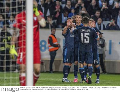Malmö, 30.09.2015 - UEFA CHAMPIONS LEAGUE 2015 2016 - Malmö FF vs Real Madrid - Cristiano Ronaldo (Real) second goal - KP0520002