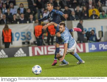 Malmö, 30.09.2015 - UEFA CHAMPIONS LEAGUE 2015 2016 - Malmö FF vs Real Madrid - Cristiano Ronaldo (Real) second goal - KP0520002