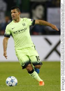 Mönchengladbach , Deutschland, UEFA Champions League , 2. Spieltag, Matchday 2 , Borussia Mönchengladbach : Manchester City1-2 im Borussia Park in Mönchengladbach am 30.09. 2015 Sergio AGUERO (AGÜRO) (MFC)
