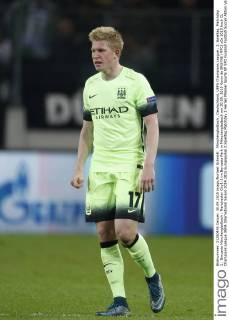 Mönchengladbach , Deutschland, UEFA Champions League , 2. Spieltag, Matchday 2 , Borussia Mönchengladbach : Manchester City1-2 im Borussia Park in Mönchengladbach am 30.09. 2015 Kevin de BRUYNE (MFC)