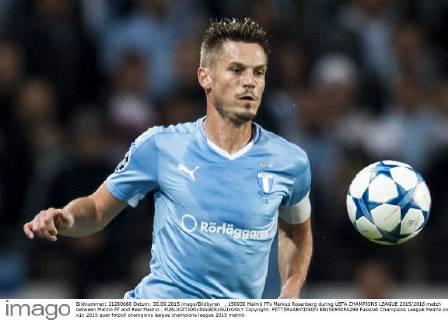 , 150930 Malmö FFs Markus Rosenberg during UEFA CHAMPIONS LEAGUE 2015 2016 match between Malmö FF and Real Madrid.. Copyright: PETTERxARVIDSON BB150930PA298