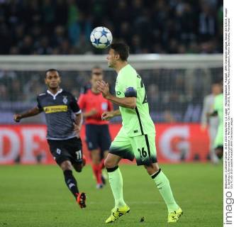 Mönchengladbach , Fussball, UEFA Champions League, Saison 2015 2016, Gruppe D, Spieltag 2, Borussia Mönchengladbach vs Manchester City FC, 30.09.2015, Borussia Park, Mönchengladbach, Martin Demichelis, Manchester City FC