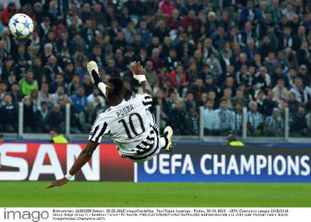 Paul Pogba Juventus - Torino, 30-09-2015 - UEFA Champions League 2015 2016 - Group Stage Group D - Juventus Torino - FC Sevilla. andreaxstaccioli