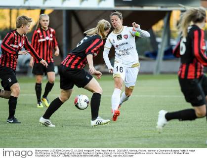 20151007, Vantaa, Finland. Women s Champions League football match PK-35 Vantaa vs FC Roseng?rd at Myymaki Stadium in Vantaa, Fniland. In picture FC Roseng?rd Lina Nilsson. Jarno Kuusinen All Over Press FINLAND OUT 1.03555922