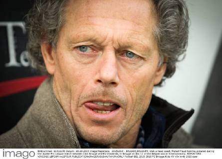 20151018 - BRUGGE;BELGIUM: Club s head coach Michel Preud homme pictured during the Jupiler Pro League match between Club Brugge and KV Oostende, in Brugge on day 11 of the Belgian soccer Championship. REPORTERS VIRGINIE LEFOUR xxLEFOUR