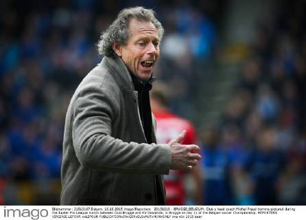 20151018 - BRUGGE;BELGIUM: Club s head coach Michel Preud homme pictured during the Jupiler Pro League match between Club Brugge and KV Oostende, in Brugge on day 11 of the Belgian soccer Championship. REPORTERS VIRGINIE LEFOUR xxLEFOUR