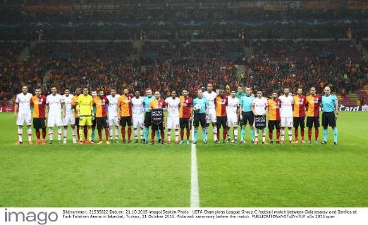 UEFA Champions League Group C football match between Galatasaray and Benfica at Turk Telekom Arena in Istanbul, Turkey, 21 October 2015. Pictured: ceremony before the match.