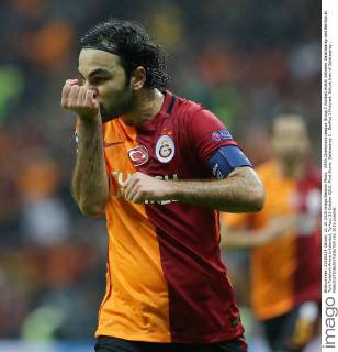 UEFA Champions League Group C football match between Galatasaray and Benfica at Turk Telekom Arena in Istanbul, Turkey, 21 October 2015. Final Score: Galatasaray 2 - Benfica 1 Pictured: Selcuk Inan of Galatasaray .