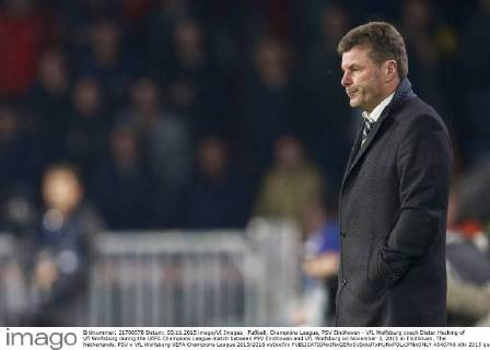 Fußball, Champions League, PSV Eindhoven - VfL Wolfsburg coach Dieter Hecking of Vfl Wolfsburg during the UEFA Champions League match between PSV Eindhoven and VfL Wolfsburg on November 3, 2015 in Eindhoven, The Netherlands. PSV v VfL Wolfsburg UEFA Champions League 2015 2016 xVIxxIVx 4540748