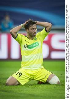 - GENT, BELGIUM: Gent s Brecht Dejaegere reacts during a soccer game between Belgian team KAA Gent and Spanish club Valencia CF in Gent, Wednesday 04 November 2015, game four in group H of the group stage of the UEFA Champions League tournament. YORICKxJANSENS x04733488x