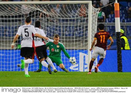 IPP20151104 Football - soccer: UEFA Champions League, AS Rom - Bayer 04 leverkusen, il gol di Mohamed Salah (Hinweis: Verwendung nur in Deutschland - only Germany) xHOCHxZWEIx xItalyxPhotoxPressx