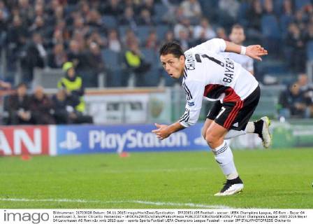 IPP20151105 Football - soccer: UEFA Champions League, AS Rom - Bayer 04 Leverkusen 3, Javier Chicarito Hernandez - xHOCHxZWEIx xItalyxPhotoxPressx
