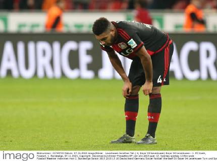 Leverkusen Jonathan Tah ( 4, Bayer 04 Leverkusen) Bayer 04 Leverkusen - 1. FC Koeln, Fussball, 1. Bundesliga, 07.11.2015, Copyright: Deutzmannx xEibner-Pressefoto EP_cdn