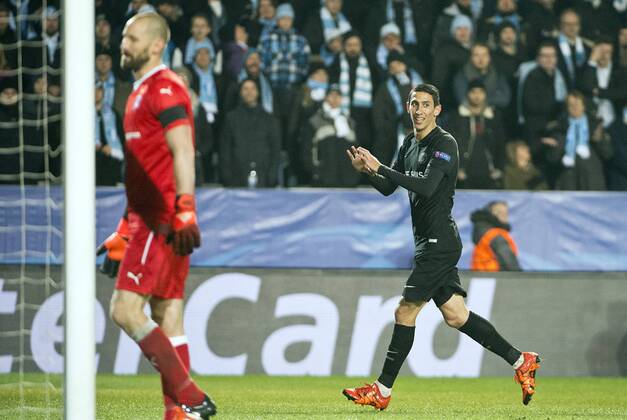 Malmoe Sweden 2015-11-25 Champions League 2015 16 Malmö FF(SWE) vs PSG(F) gaol by Di Maria(PSG) 0-2 - 4.04937079