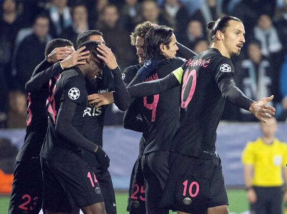 Malmoe Sweden 2015-11-25 Champions League 2015 16 Malmö FF(SWE) vs PSG(F) Zlatan Ibrahimovic(PSG)0-3 - 4.04937148
