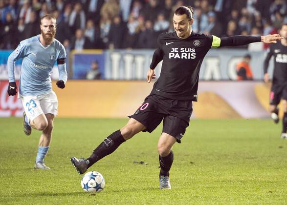Malmoe Sweden 2015-11-25 Champions League 2015 16 Malmö FF(SWE) vs PSG(F) Zlatan Ibrahimovic(PSG) - 4.04937156