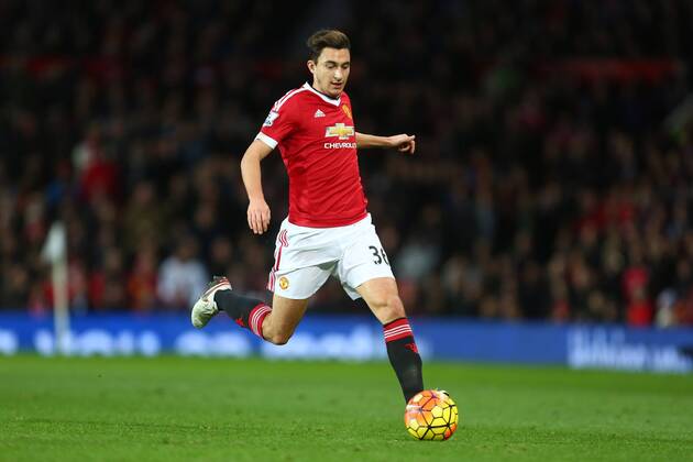 Matteo Darmien of Manchester United ManU - Manchester United vs West Ham United - Barclay s Premier League - Old Trafford - Manchester - 05 12 2015 Pic Philip Oldham SportImage EDITORIAL USE ONLY. No use with unauthorised audio, video, data, fixture lists, club league logos or live services. Online in-match use limited to 120 images, no video emulation. No use in betting, games or single club league player publications.