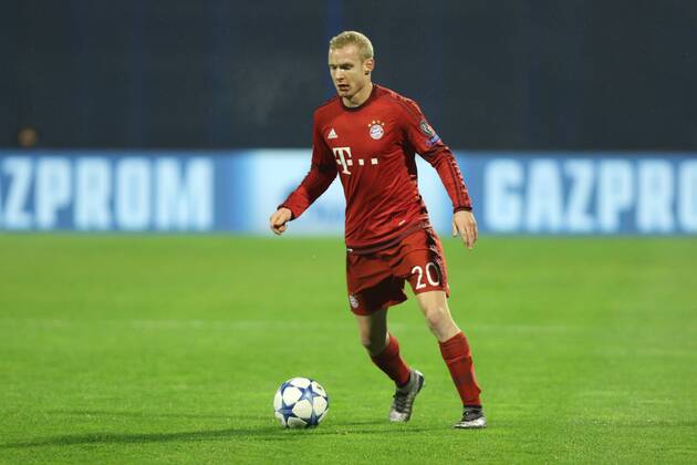 Zagreb, 09.12.2015., Stadion Maksimir, Champions League, group F, GNK Dinamo Zagreb (blue) 0-2 FC Bayern (red) Sebastian RODE (20)