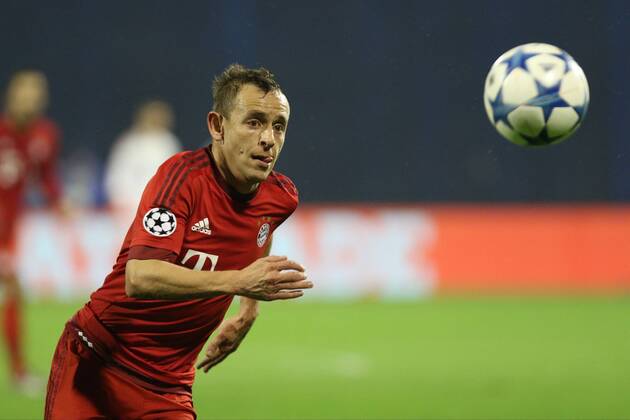 Zagreb, 09.12.2015., Stadion Maksimir, Champions League, group F, GNK Dinamo Zagreb (blue) 0-2 FC Bayern (red) RAFINHA (13)
