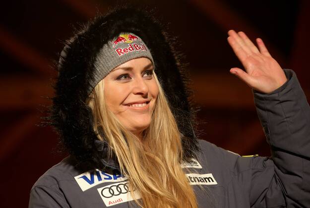 ALPINE SKIING - FIS WC Cortina d Ampezzo CORTINA D AMPEZZO,ITALY,23.JAN.16 - ALPINE SKIING - FIS World Cup, downhill, ladies, award ceremony. Image shows Lindsey Vonn (USA). GEPAxpictures xChristianxWalgram