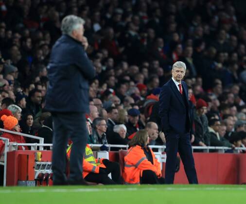 Arsenal s Arsene Wenger looks on Barclays Premier League - Arsenal vs Chelsea - Emirates Stadium -England -24th January 2016 - Picture David Klein Sportimage EDITORIAL USE ONLY. No use with unauthorised audio, video, data, fixture lists, club league logos or live services. Online in-match use limited to 120 images, no video emulation. No use in betting, games or single club league player publications.