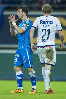 - GENT, BELGIUM: Gent s Brecht Dejaegere reacts during the Jupiler Pro League match between KAA Gent and Waasland Beveren, in Gent, Sunday 31 January 2016, on day 24 of the Belgian soccer championship. JASPERxJACOBS x04785169x