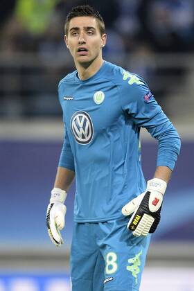 Wolfsburg s goalkeeper Koen Casteels pictured during a game between Belgian KAA Gent and German VfL Wolfsburg, a first leg of the 1 8 finals of the UEFA Champions League competition, in Gent, Wednesday 17 February 2016. YORICKxJANSENS x04794827x