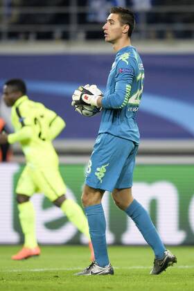 Wolfsburg s goalkeeper Koen Casteels pictured during a game between Belgian KAA Gent and German VfL Wolfsburg, a first leg of the 1 8 finals of the UEFA Champions League competition, in Gent, Wednesday 17 February 2016. YORICKxJANSENS x04794822x
