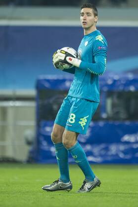 Wolfsburg s goalkeeper Koen Casteels pictured in action during a game between Belgian KAA Gent and German VfL Wolfsburg, a first leg of the 1 8 finals of the UEFA Champions League competition, in Gent, Wednesday 17 February 2016. JASPERxJACOBS x04794871x