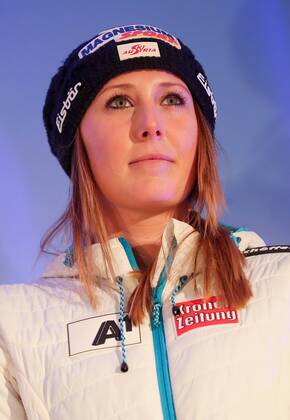 ALPINE SKIING - FIS WC Lenzerheide LENZERHEIDE,GERMANY,12.MAR.16 - ALPINE SKIING - FIS World Cup, Super G, ladies, award ceremony. Image shows Cornelia Huetter (AUT). Picture shot with a Canon EOS-1D X Mark II sample. GEPAxpictures xChristianxWalgram