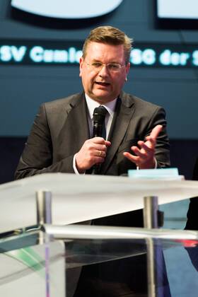 GER, Verleihung Integrationspreis 14.03.2016, Dortmund, Deutsches Fussball Museum, Verleihung des Integrationspreises, im Bild Reinhard Grindel (DFB-Schatzmeister), nphxRauch