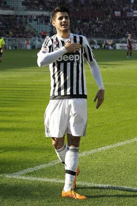 Alvaro Morata Juventus Goal celebration Torino 20-03-2016 Stadio Olimpico Football Calcio Serie A 2015 2016 Torino FC vs. Juventus. filippoxalfero