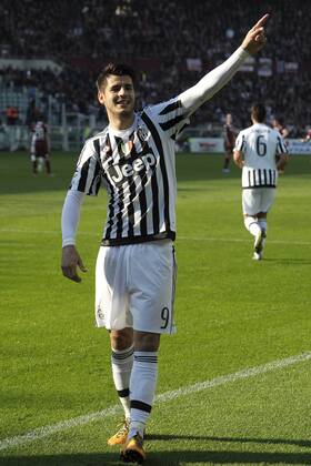 Alvaro Morata Juventus Goal celebration Torino 20-03-2016 Stadio Olimpico Football Calcio Serie A 2015 2016 Torino FC vs. Juventus. filippoxalfero