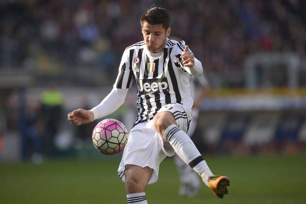 Alvaro Morata Juventus Goal celebration Torino 20-03-2016 Stadio Olimpico Football Calcio Serie A 2015 2016 Torino FC vs. Juventus. filippoxalfero