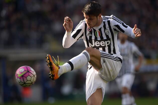 Alvaro Morata Juventus Goal celebration Torino 20-03-2016 Stadio Olimpico Football Calcio Serie A 2015 2016 Torino FC vs. Juventus. filippoxalfero