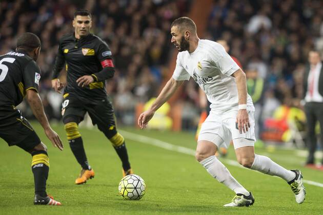 Real Madrid s Karim Benzema during La Liga match. March 20,2016. (20160320104)