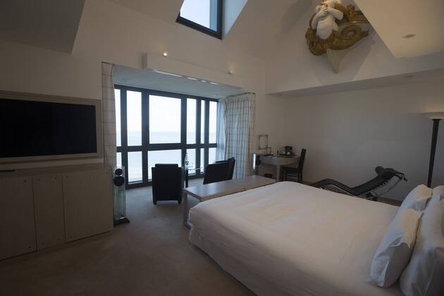 EURO 2016 - Mannschaftsquartier Albanien: Hotel L Agapa & Spa in Perros Guirec - Zimmer FOOTBALL - Perros Guirec - 05 04 2016 AlexisCourcoux Panoramic