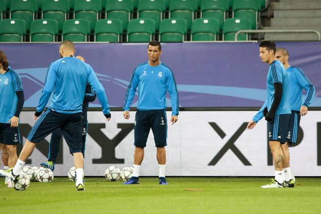 Fußball, UEFA Champions League, Pressekonferenz und Abschlusstraining VfL Wolfsburg und Real Madrid; Cristiano Ronaldo (Real Madrid). xtgx