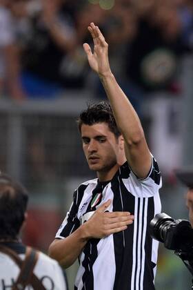 Alvaro Moarta Juventus. Goal celebration. Roma 21-05-2016 Stadio Olimpico Finale Coppa Italia, Tim Cup. AC Milan vs. Juventus Turin AntoxBaldassarre